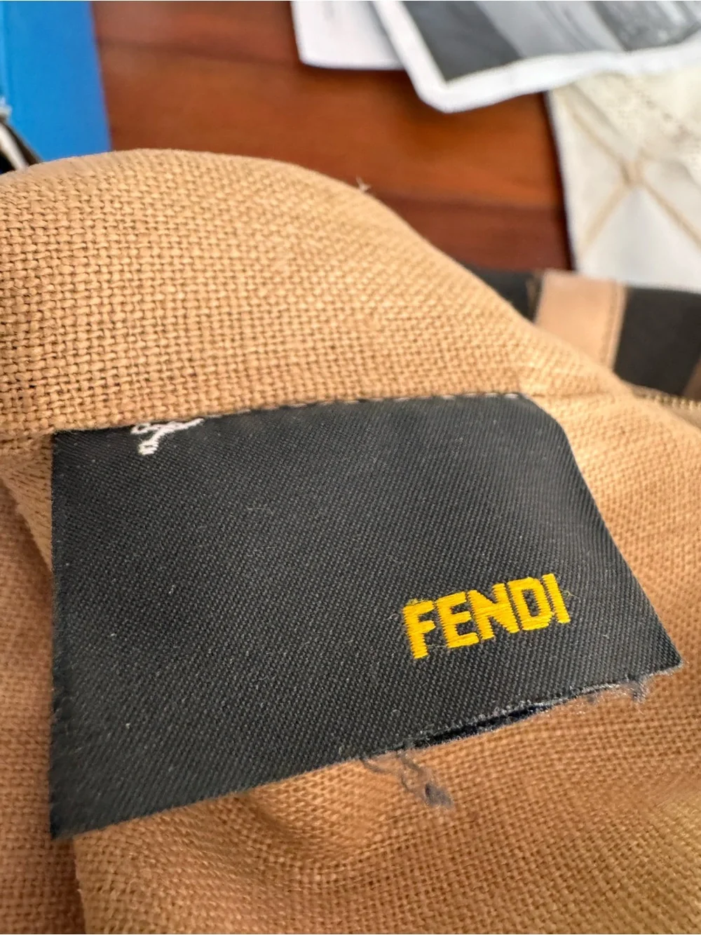 Fendi Brown and Black Striped Hobo Bag - Picture 15 of 15